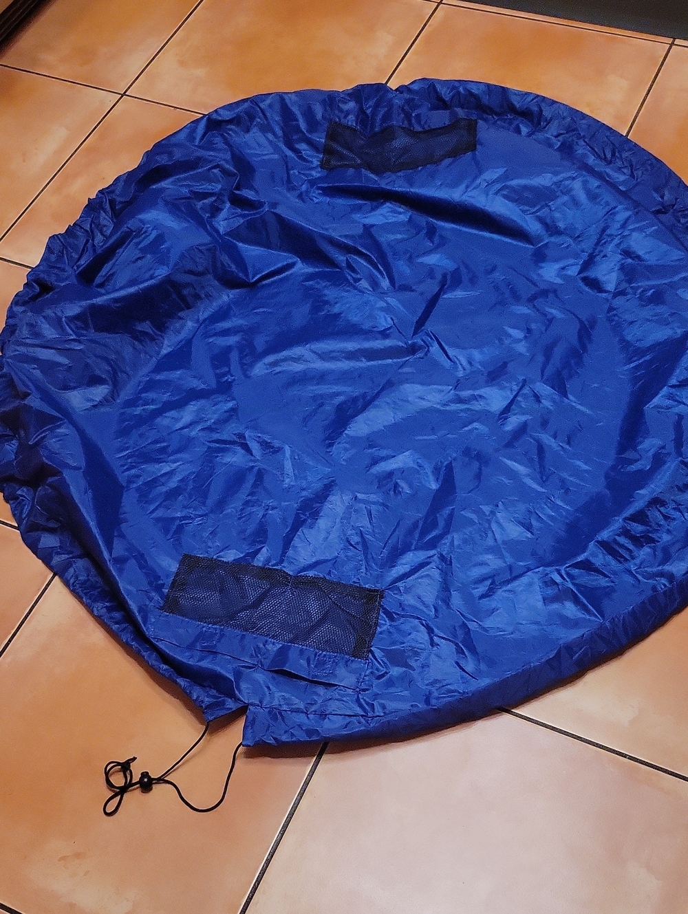 Large Blue Drawstring Toy Storage Bag